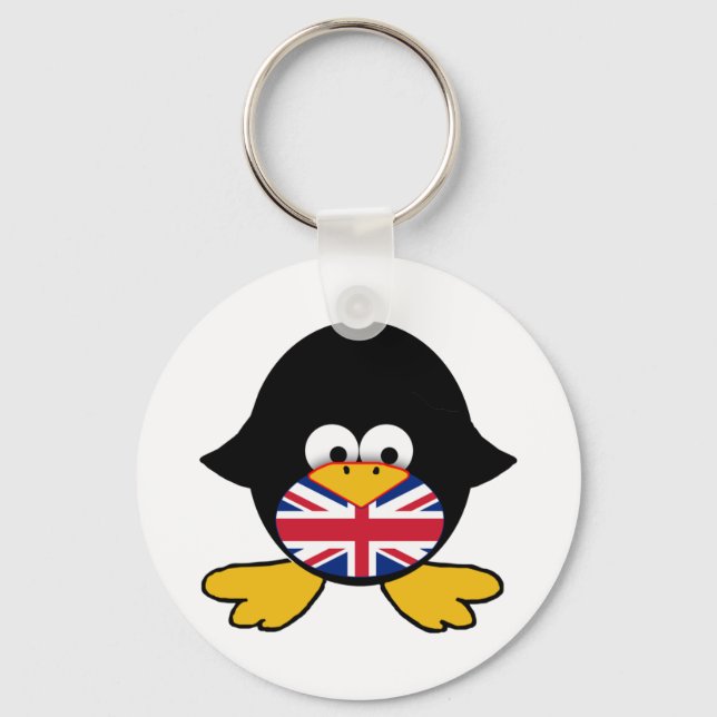 Union Jack Penguin Key Ring (Front)