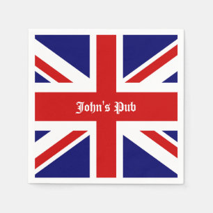 Union Jack Personalised British Pub Napkin