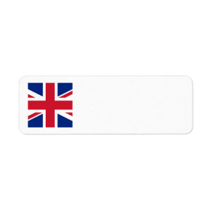 Union Jack Return Address Label