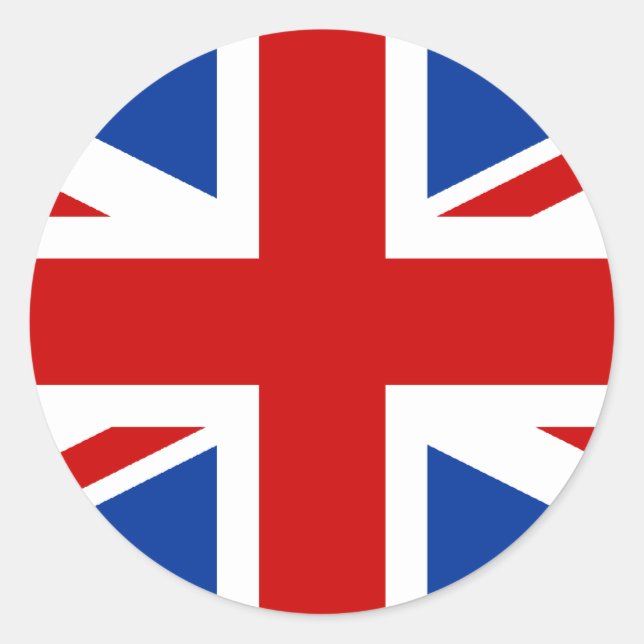 Union Jack Round Sticker (Front)