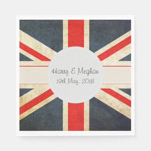 Union Jack Royal Wedding Cocktail Napkins (Front)