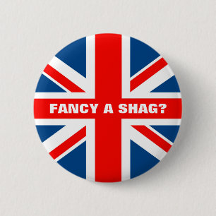 Union Jack shag 6 Cm Round Badge