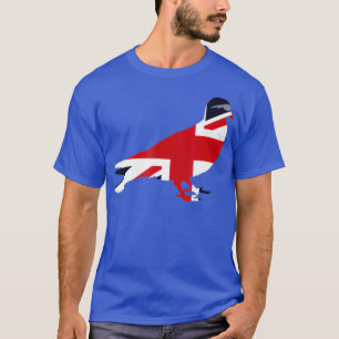 Union Jack Sunglasses Pigeon Bird British Flag T-Shirt