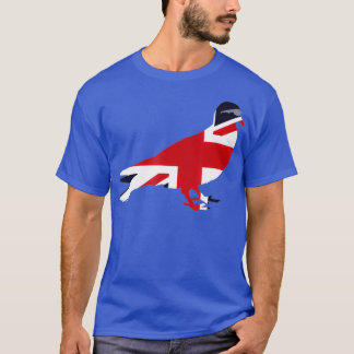 Union Jack Sunglasses Pigeon Bird British Flag T-Shirt