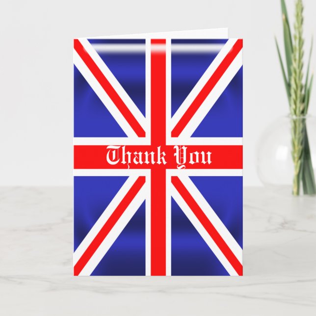 Union Jack Thank You Greeting Card (Front)