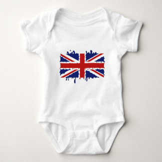 Union Jack U.K. Flag - Dripping Baby Bodysuit