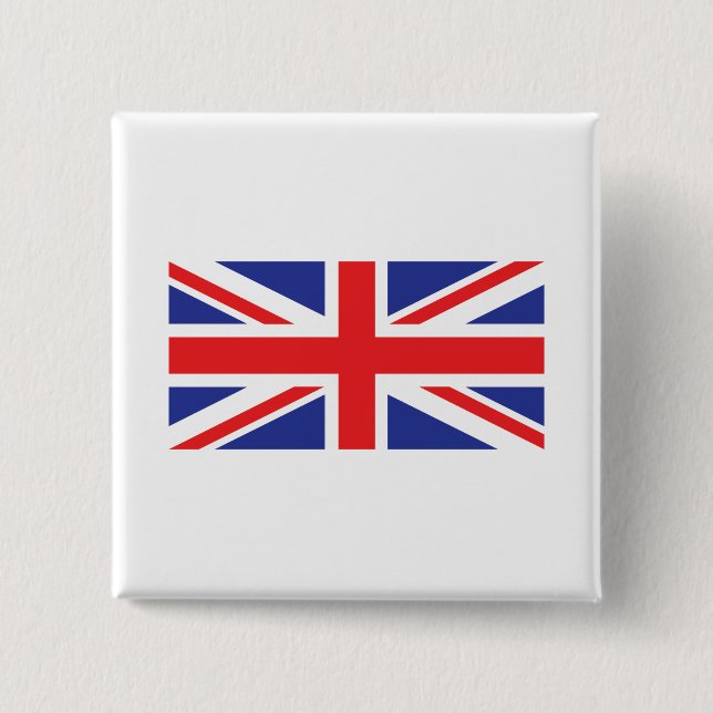 Union Jack UK Flag 15 Cm Square Badge (Front)