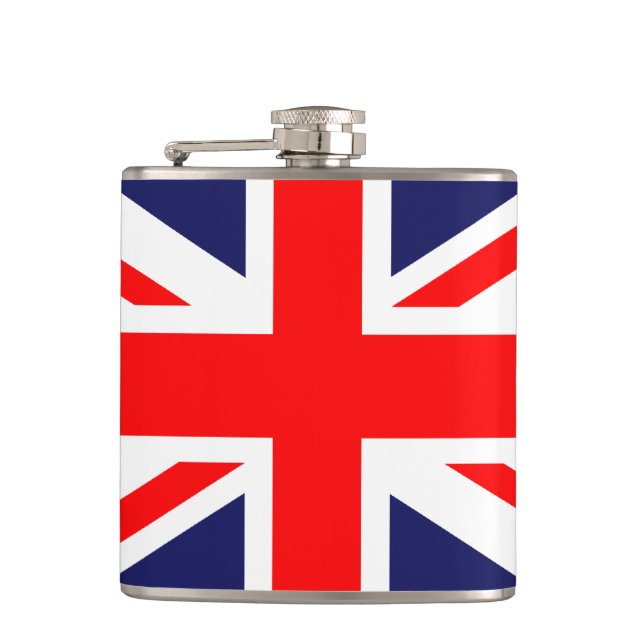 Union Jack - UK Flag Hip Flask (Front)