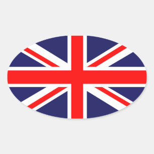 Union Jack - UK Flag Oval Sticker