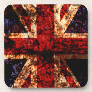Union Jack UK Worn Flag Coaster