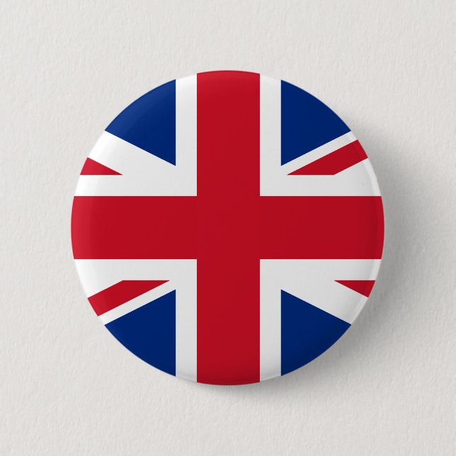 Union Jack United Kingdom 6 Cm Round Badge (Front)