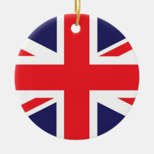 Union Jack United Kingdom Flag Ceramic Tree Decoration