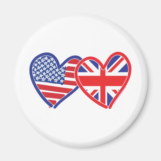 Union Jack/USA Magnet (Front)