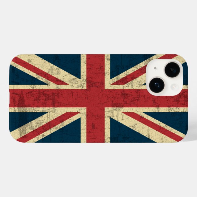 Union Jack Vintage Distressed Case-Mate iPhone Case (Back (Horizontal))