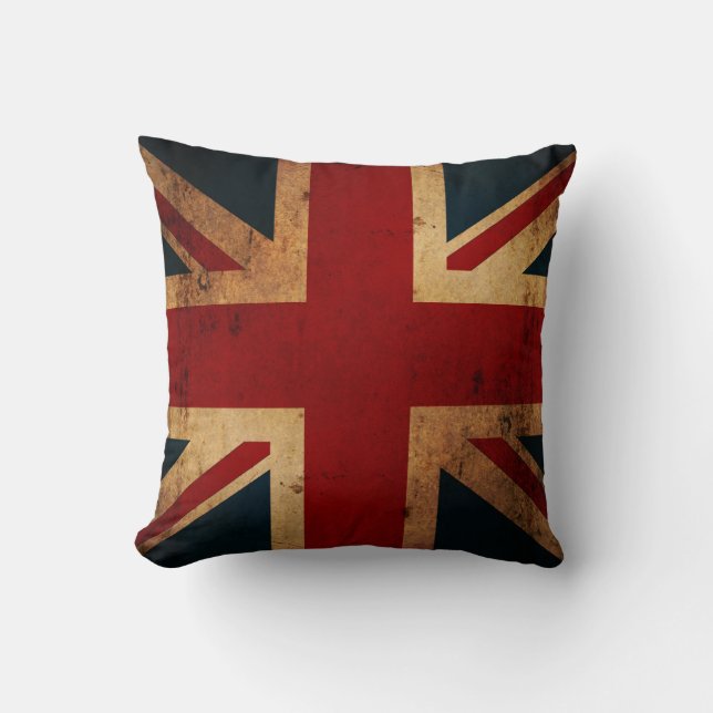 Union Jack (vintage distressed look) Cushion (Front)