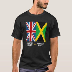 Union Jack With Jamaican Flag & British Caribbean T-Shirt