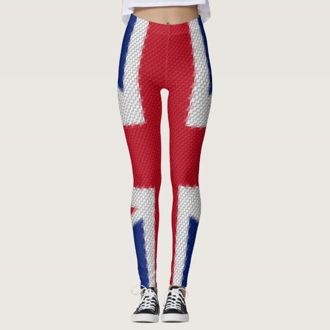 Union Jack Woven Flag Leggings (Front)