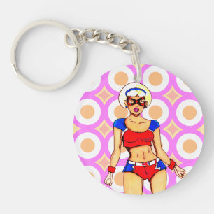 UNION JACKIE - The Mystery Girls Super Heroine Key Ring