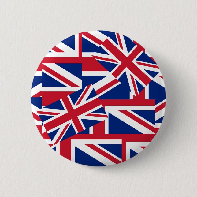Union Jacks Galore 6 Cm Round Badge (Front)