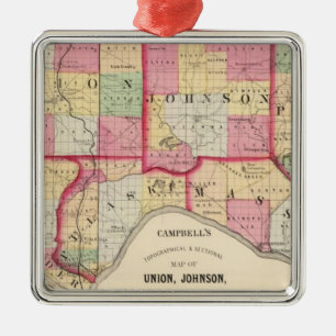 Union, Johnson, Alexander, Pulaski Metal Ornament