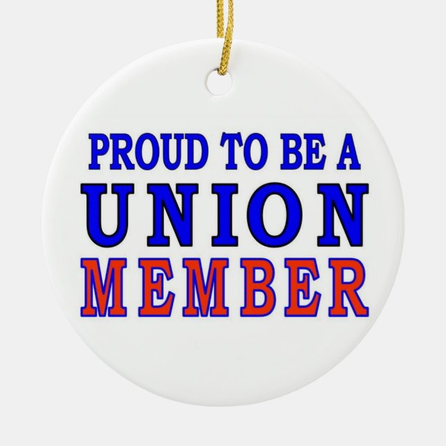UNION MEMBER CERAMIC TREE DECORATION (Front)
