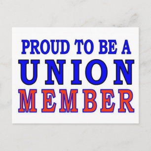 UNION MEMBER POSTCARD