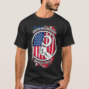 Union Millwright Tshirt American Mens Gifts for Mi