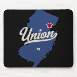 Union New Jersey Nj Map Mouse Pad