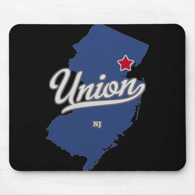 Union New Jersey Nj Map  Mouse Pad (Front)
