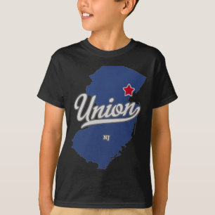 Union New Jersey Nj Map  T-Shirt