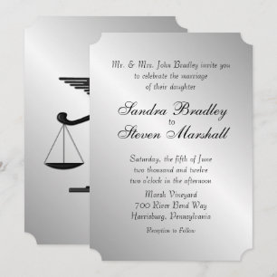 Union of Medicine and Legal Wedding Invitation