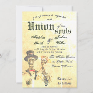 Union of Souls-Gothic Halloween Wedding Invitation