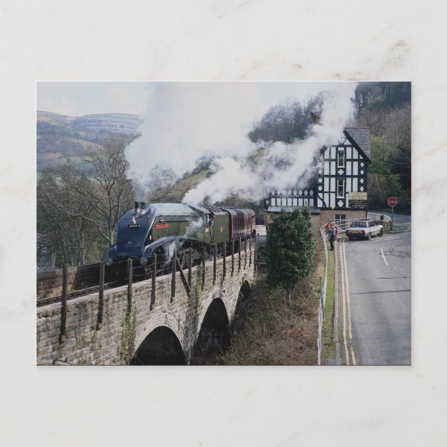 Union of South Africa Steam Train, on Berwyn Viadu Postcard (Front)