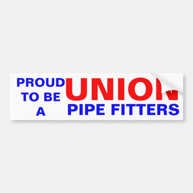 UNION PIPE FITTER BUMPER STICKER (Front)