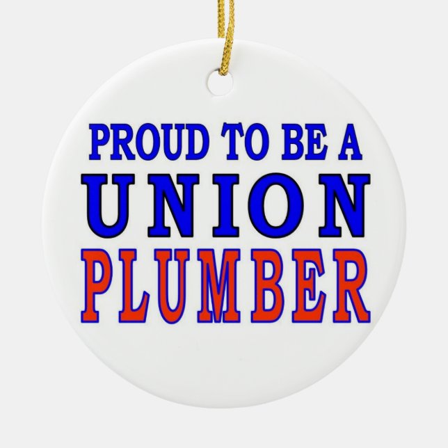 UNION PLUMBER CERAMIC TREE DECORATION (Front)