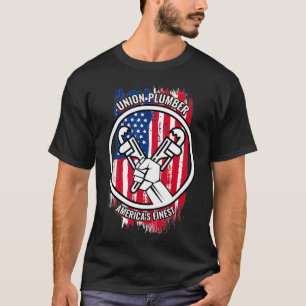 Union Plumber Tshirt Proud American Mens Gifts