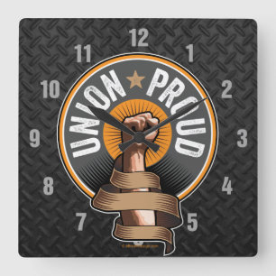 Union Proud Square Wall Clock