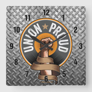 Union Proud Square Wall Clock