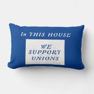 Union slogan lumbar cushion