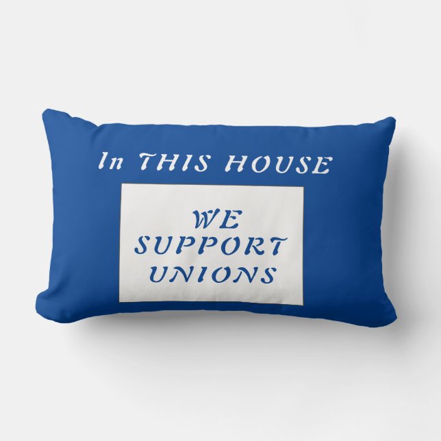Union slogan lumbar cushion (Front)