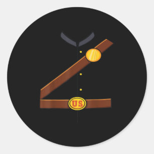 Union Soldier Costume Halloween Civil War  Classic Round Sticker