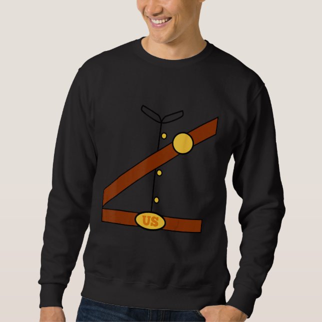 Union Soldier Costume Halloween Civil War Men Wome Sweatshirt (Front)