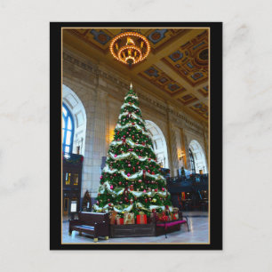 Union Station Christmas Tree, Kansas City Missouri Holiday Postcard