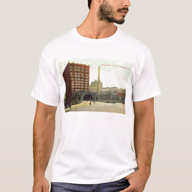 Union Station, Pittsburgh PA 1910 Vintage T-Shirt (Front)
