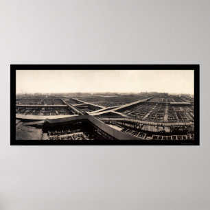 Union Stockyards Photo 1907 Poster