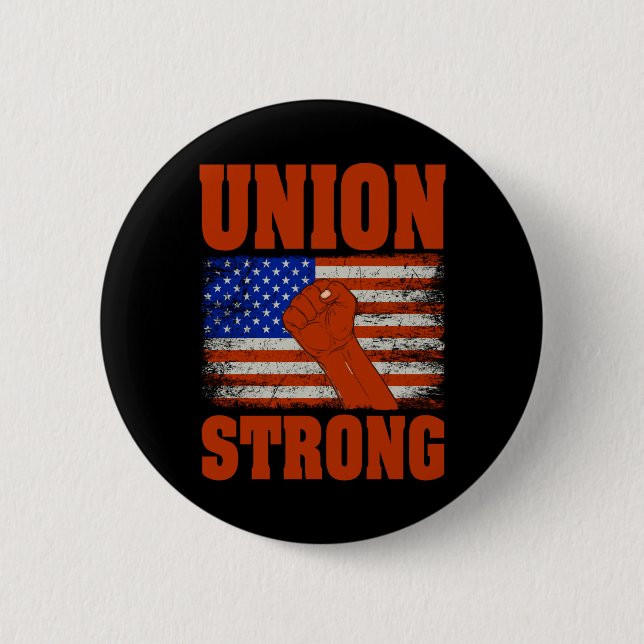 Union Strong 6 Cm Round Badge (Front)