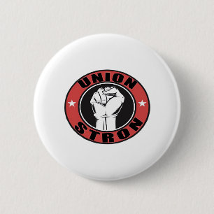 Union Strong American Flag Labour Day 6 Cm Round Badge