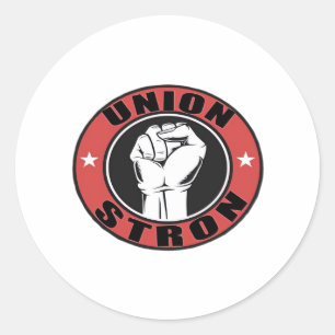 Union Strong American Flag Labour Day  Classic Round Sticker