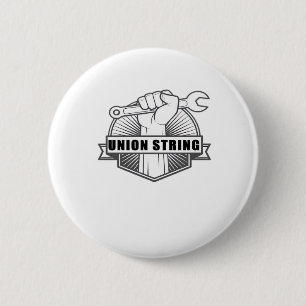 Union Strong American Flag Labour Day Essential 6 Cm Round Badge
