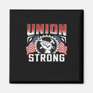 Union Strong American Flag Labour Day Essential Magnet